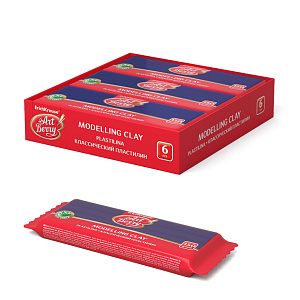 пластилин классический с алоэ вера 150г синий /artberry