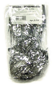 дождь серебро 7,5см*1,5м а4034д изображение дождь серебро 7,5см*1,5м а4034д