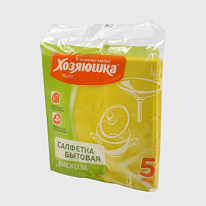 набор салфеток  35*35см,  вискоза  90г, 5шт/уп. /хозяюшка