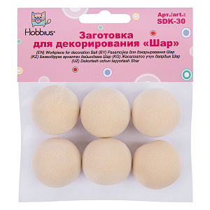 набор заготовок из eva, шар 3см 6шт sdk-30 /love2art