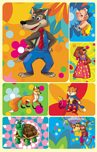 наклейки 153*92мм рисованные животные 4-10-0058 /miland