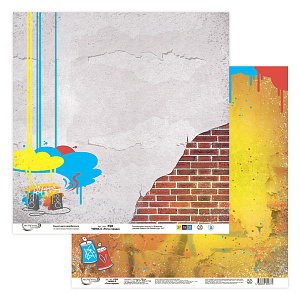 бумага для скрапбукинга 305*305 ритм города 06 190г/м psr 190905 /mr.painter