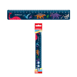 линейка 20см пластик dino planet 57865 /ek