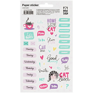 наклейки для ежедневников cat lover 45шт бумажные ms_36969 /meshu наклейки для ежедневников cat lover 45шт бумажные ms_36969 /meshu