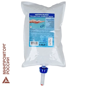 картридж с жидким мылом 1л, нейтральное, однораз., 100024-бц1000 /keman (ан. tork)