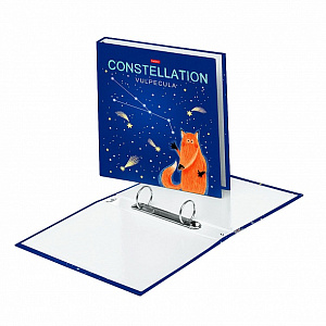 папка а5 2 кольца 30мм картонная  приходи считать звезды 3d фольга пк5поф_24032 /hatber