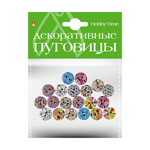 декор пуговицы геометрия 15мм п/п 2-179/12 /hobbytime