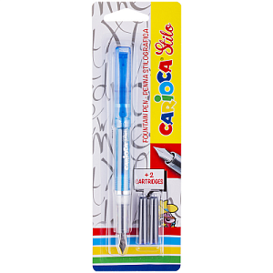 ручка перо carioca stilo neon (1 ручка +2см. баллончика) 42303
