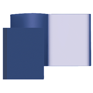 папка с 30 файлами 0.5мм фактура "песок", непрозрачная, синяя, 3102402 /attomex