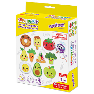 набор для шитья игрушки из фетра вкусняшки 10 игрушек 664734 /юнландия набор для шитья игрушки из фетра вкусняшки 10 игрушек 664734 /юнландия