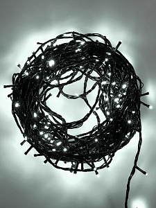 эл.гирл. 200л неоновый белый 20м темная нить нгу-0001 /miland