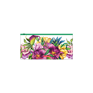 папка-конверт на молнии евро tropical flowers, travel 55343 /ek