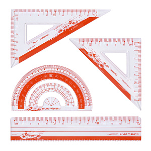 набор чертежный 4 предмета (л15+тн+2тр) fungraphix cars 45-0021/03 /bv