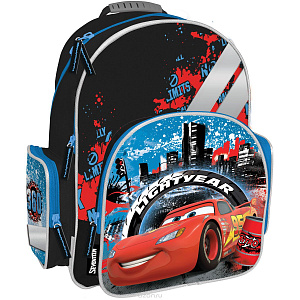 ранец эргономический cars 38*29*15см, 2 отделения, 3 кармана,  crcb-mt1-9621