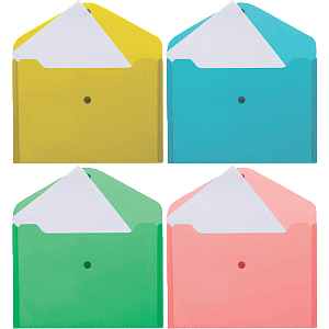 папка-конверт  на кнопке с6 224*119мм, 0.18мм, ассорти, 3071822, 3071821   /devente