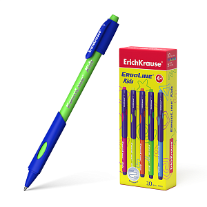 ручка 0.35 для обучения письму для правшей ergoline kids, корпус soft, синяя 41539 /ek