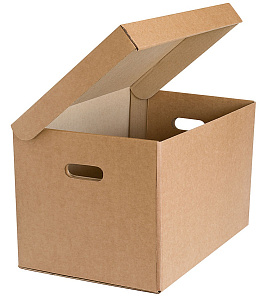 архивный короб (делопроизводство) 295*325*480мм , гофрокартон, с крышкой изображение архивный короб (делопроизводство) 295*325*480мм , гофрокартон, с крышкой