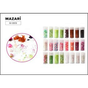 набор пайеток декоративных color mix 4цв в банках, ассорти м-9919 /mazari