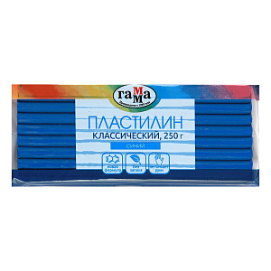пластилин классический 250г синий 270818_05 /гамма