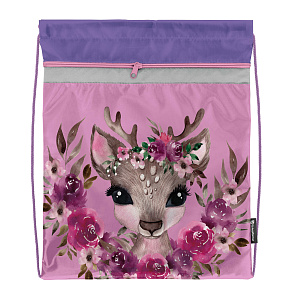 мешок для обуви cute deer розовый 34*42см 2 отделения момк-стд /scформат
