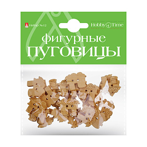 декор пуговицы деревянные машинки и паровозики 2-535 /hobbytime