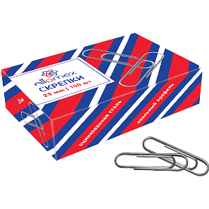 скрепки 25мм овальные оцинкованные 100шт. 4135300 /attomex